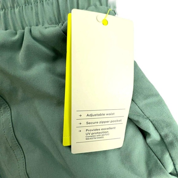 All in Motion‎ Woven Athletic Shorts Womens Adjustable Waist UPF 50+ Green NWT - Picture 6 of 15